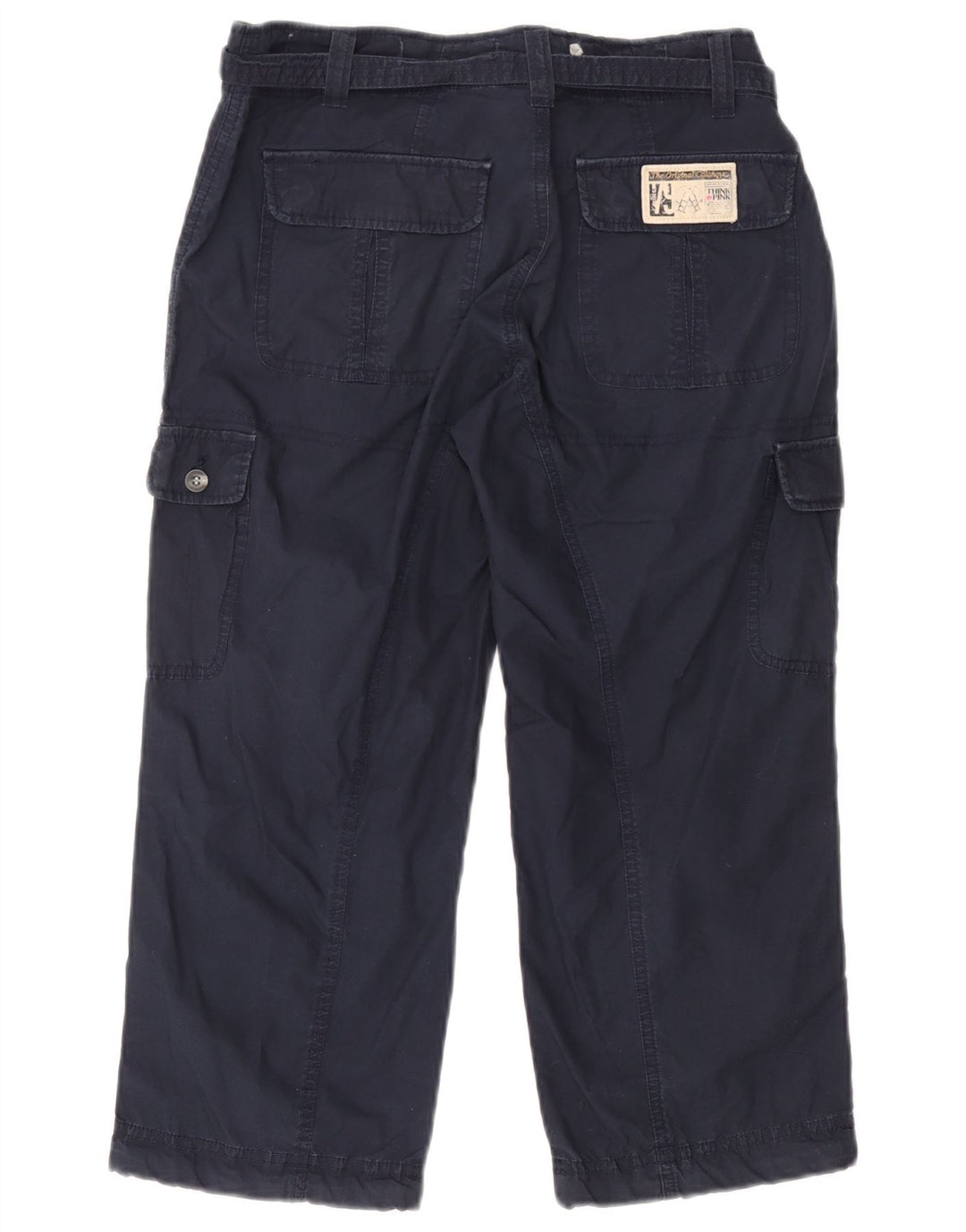 Think Pink – Gerade Cargo-Capri-Hose für Damen, Größe L, W32, L22, Marineblau