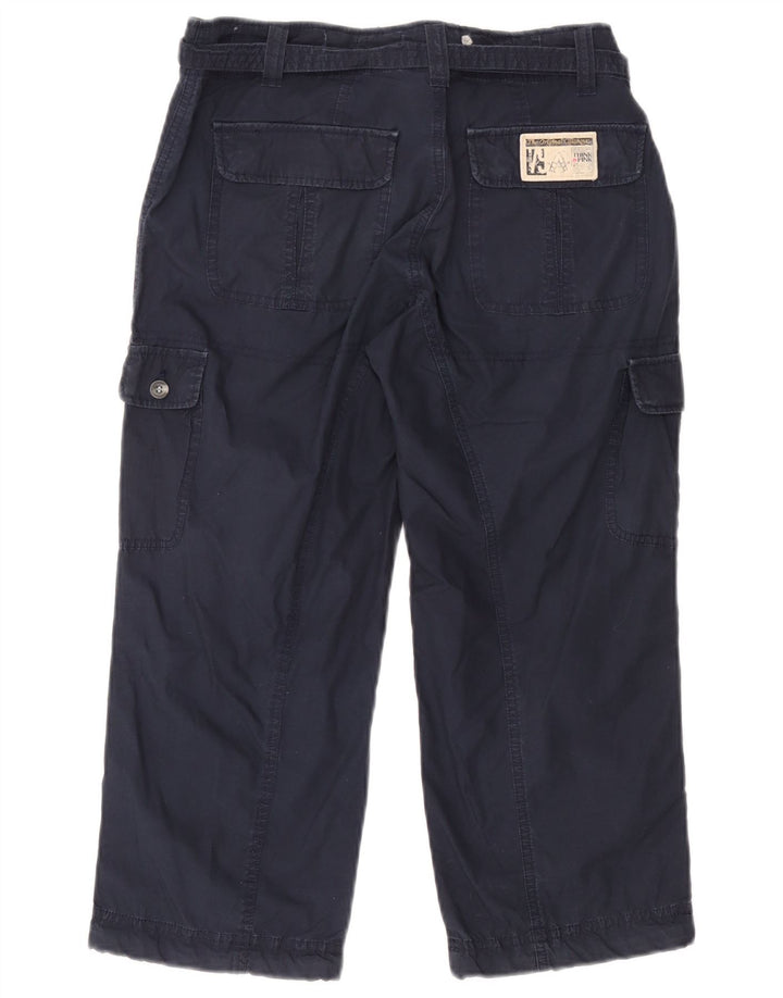 Think Pink – Gerade Cargo-Capri-Hose für Damen, Größe L, W32, L22, Marineblau