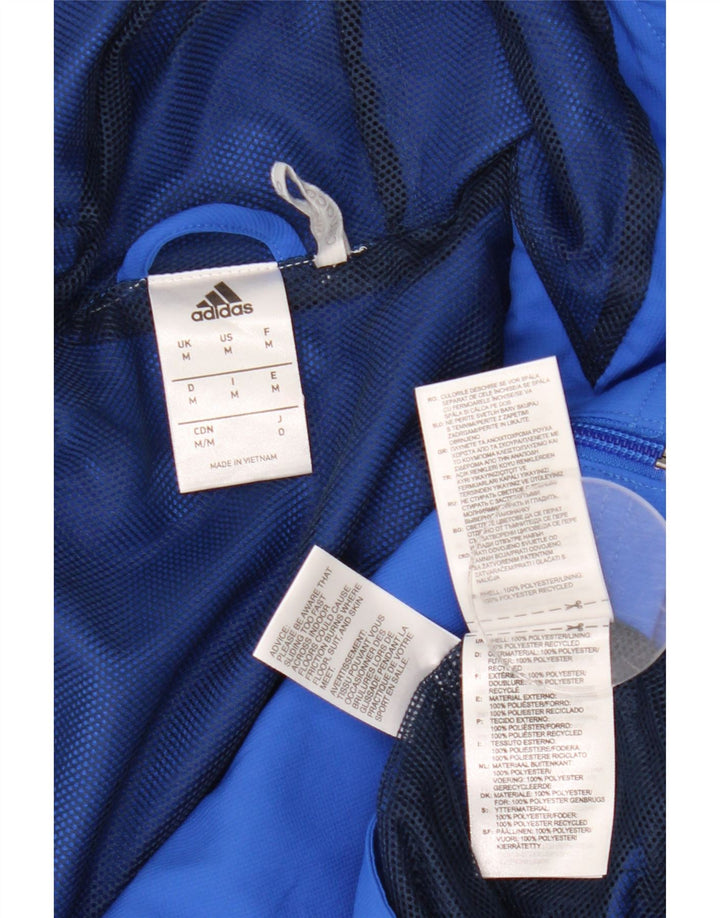 Adidas Herren-Trainingsanzug mit Kapuze, mittelblau, Polyester