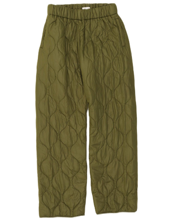 Topshop Damen Stepphose XS W25 L30 Grün Polyester