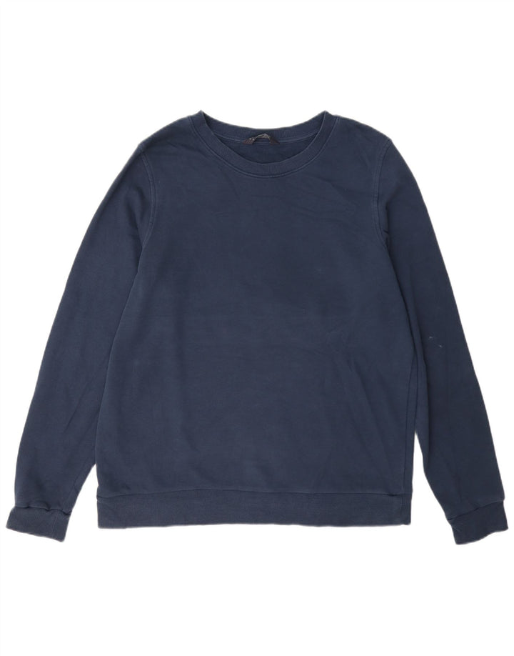 Marks & Spencer Damen-Sweatshirt-Pullover UK 16 Large Marineblaue Baumwolle