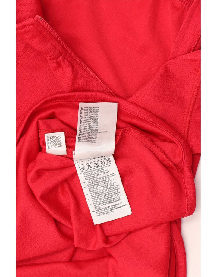 Adidas Damen-Pullover-Trainingsanzugoberteil mit Reißverschluss und Halsausschnitt, UK 10, Größe S, rosa, Polyester