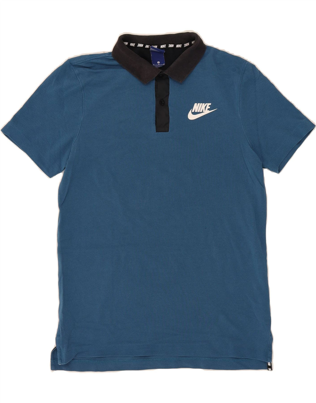NIKE Mens Polo Shirt Medium Blue Cotton Sports Vintage Nike and Second-Hand Nike from Messina Hembry 