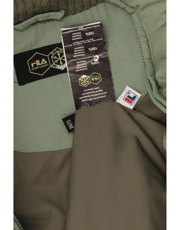 Fila Herren-Jacke mit Kapuze, gepolstert, UK 36, Größe S, Grün, Polyamid