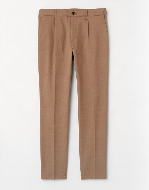 Silvestri-Teddei Herren-Chinohose mit Pegged, Größe 48, Größe M, W34, L32, Beige