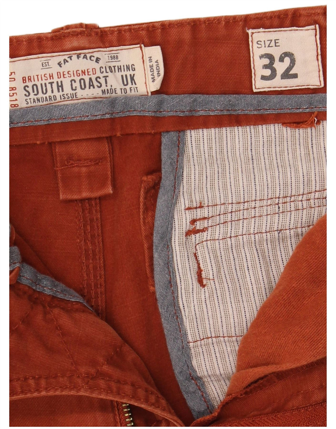Fat Face Herren Cargoshorts W32 mittelbraune Baumwolle