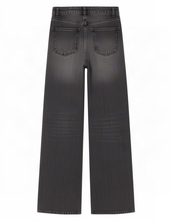 Zara Womens Wide Leg Jeans EU 36 XS W26 L32 Grey