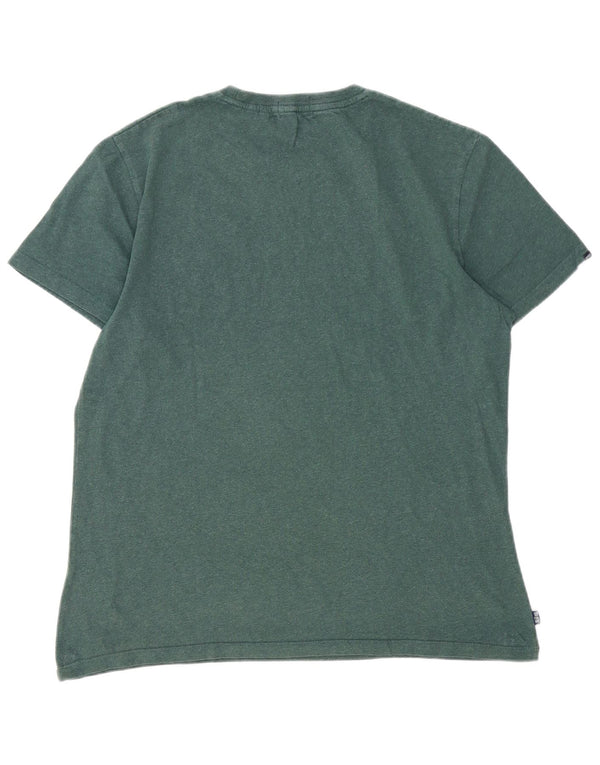 Superdry Herren T-Shirt Top XL aus grüner Baumwolle