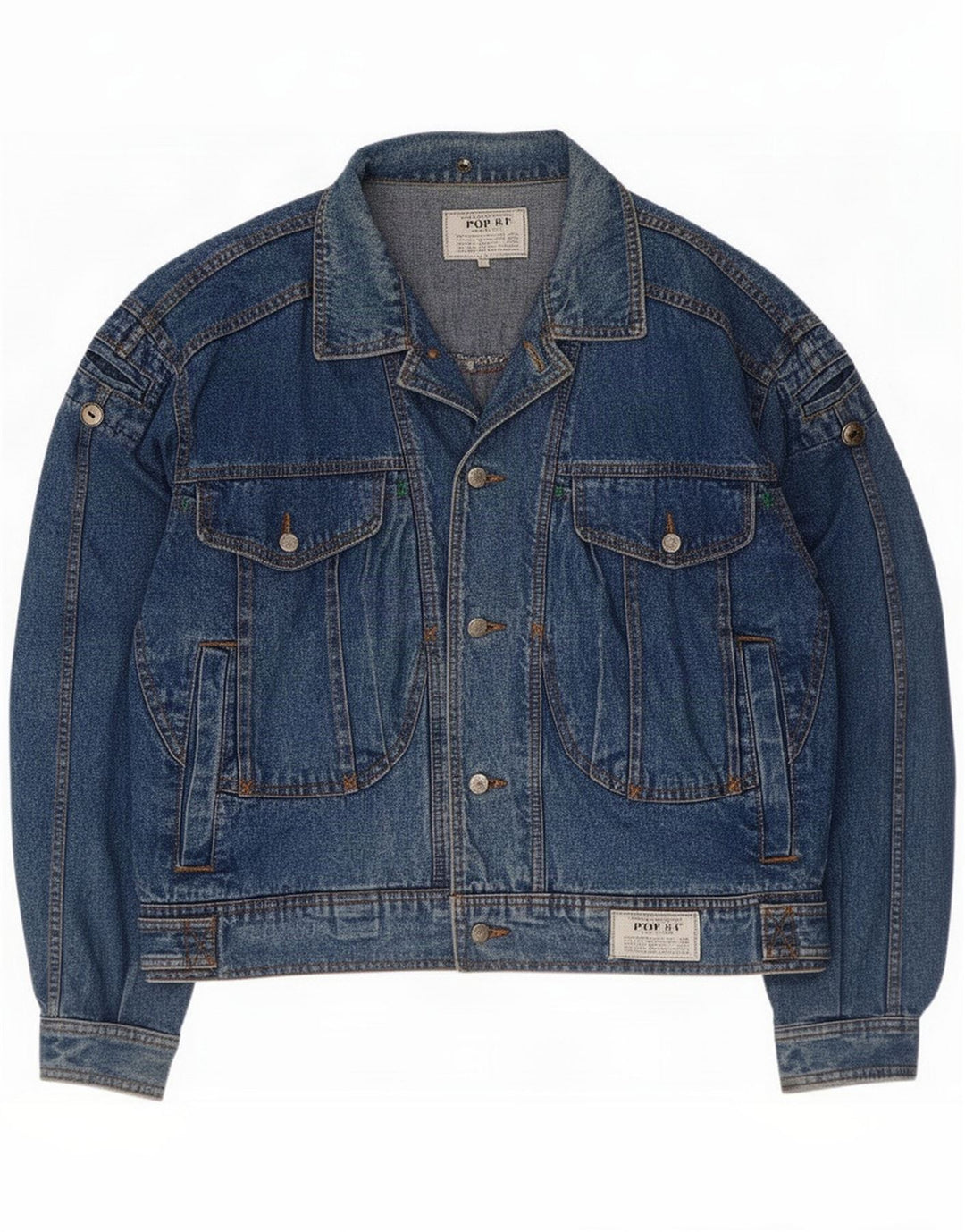 POP 84 Herren Jeansjacke UK 40 Large Blue
