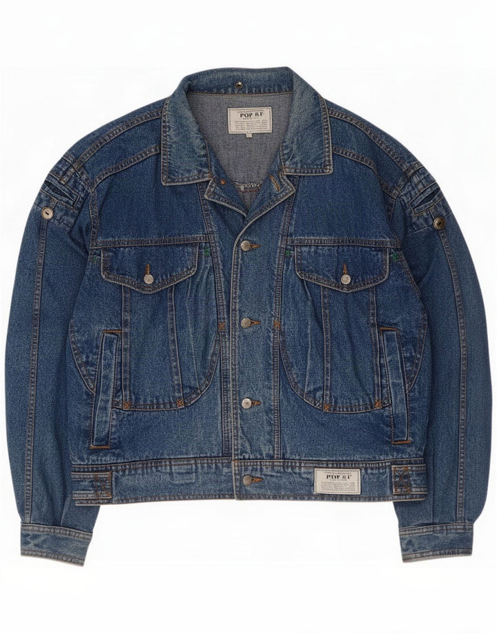 POP 84 Herren Jeansjacke UK 40 Large Blue
