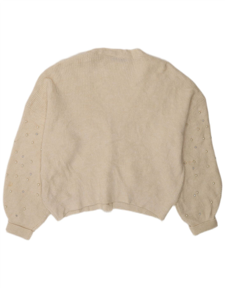 Marks & Spencer Damen-Strickjacke in Übergröße, Gr. 16, groß, gebrochenes Weiß