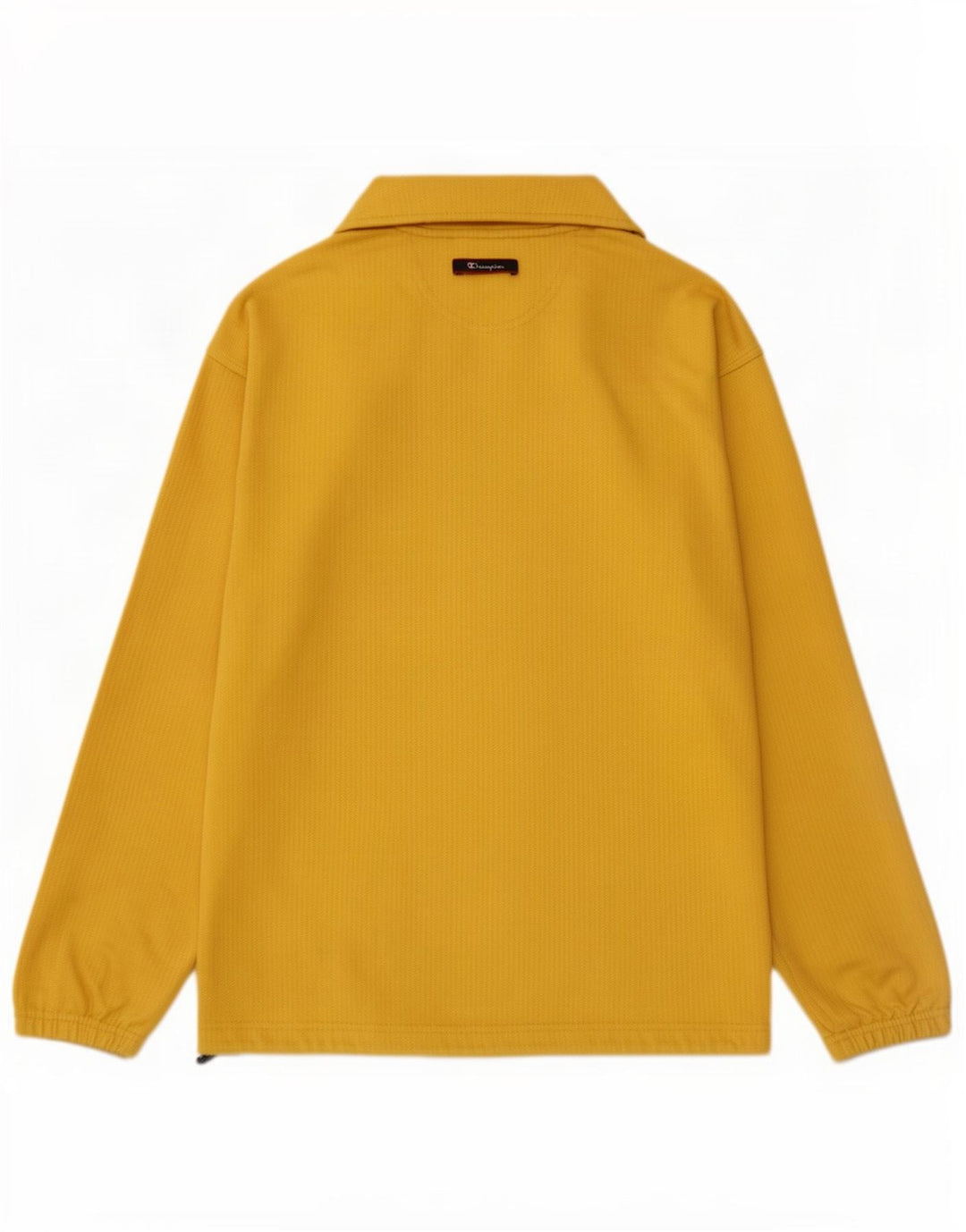 Champion Herren-Sweatshirt mit Reißverschluss am Hals, groß, aus gelber Baumwolle