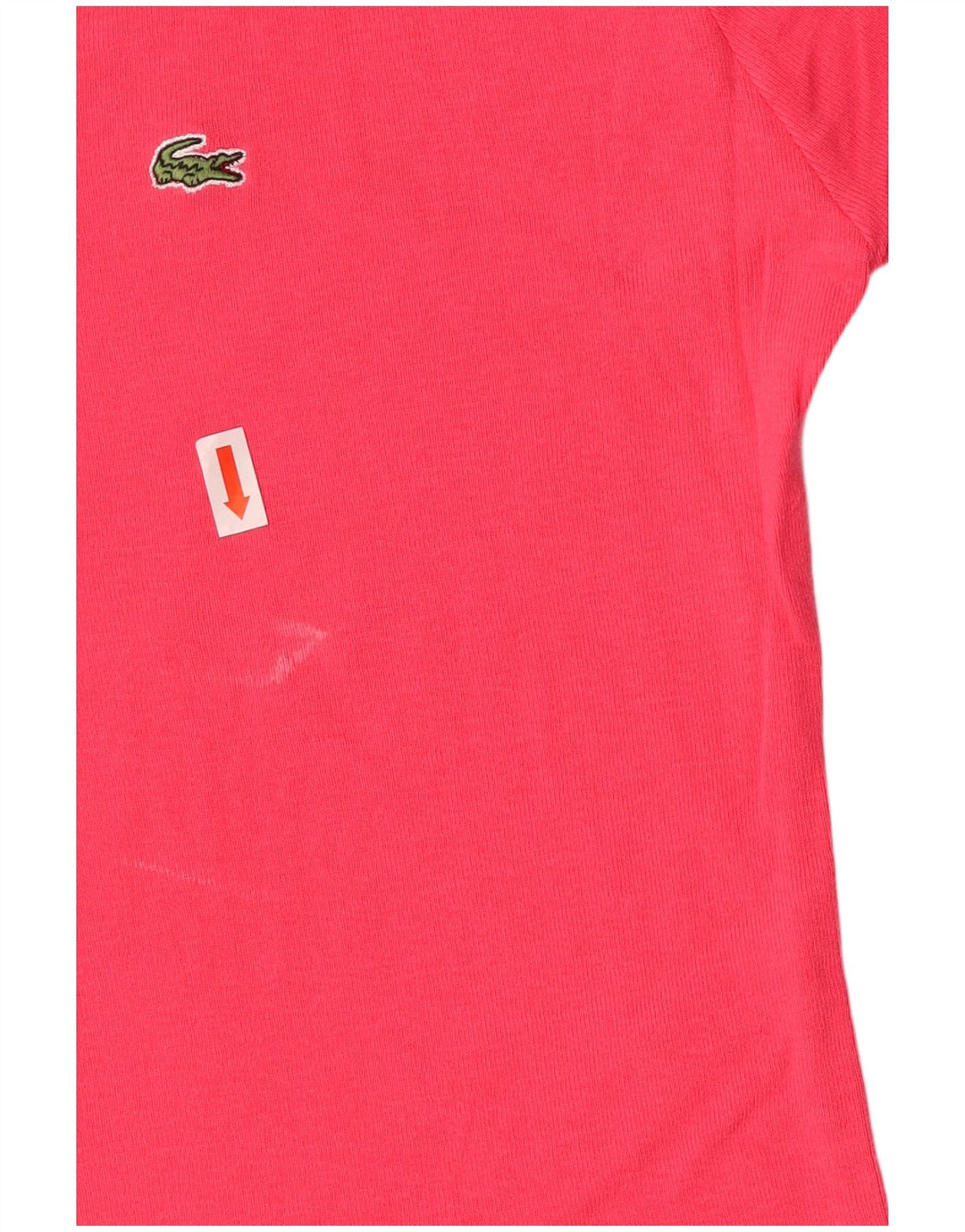 LACOSTE Damen T-Shirt Top Größe 42 große rosa Baumwolle