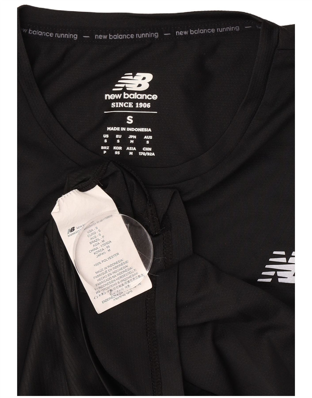 New Balance Herren T-Shirt Top Small Schwarz Polyester