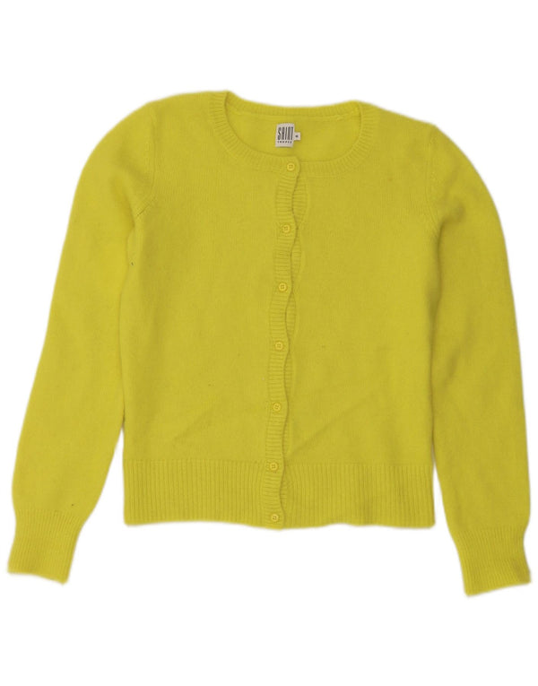Saint Tropez Damen-Cardigan-Pullover UK 12 Mittelgelbes Polyamid