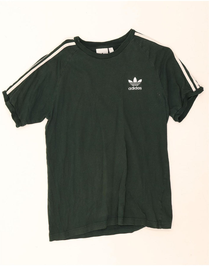 Adidas Herren T-Shirt Top mittelgrüne Baumwolle