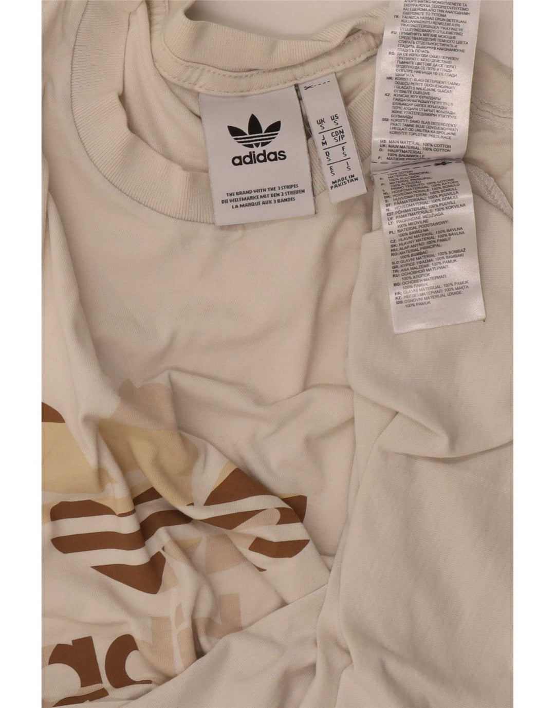 Adidas Herren Grafik T-Shirt Top Small Weiß Baumwolle