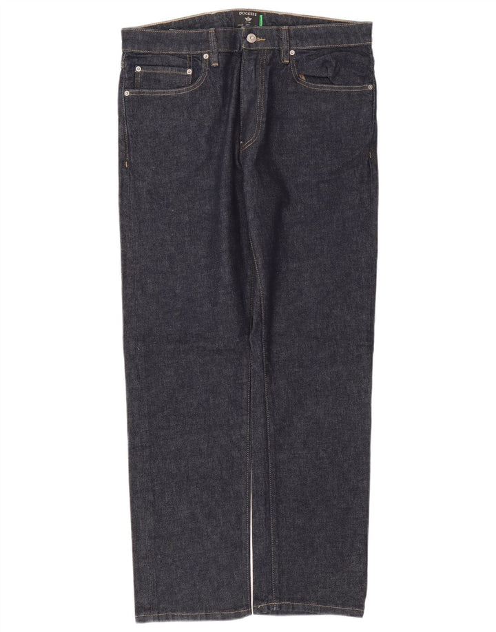 Dockers Herren Slim Jeans W34 L32 Marineblau Baumwolle