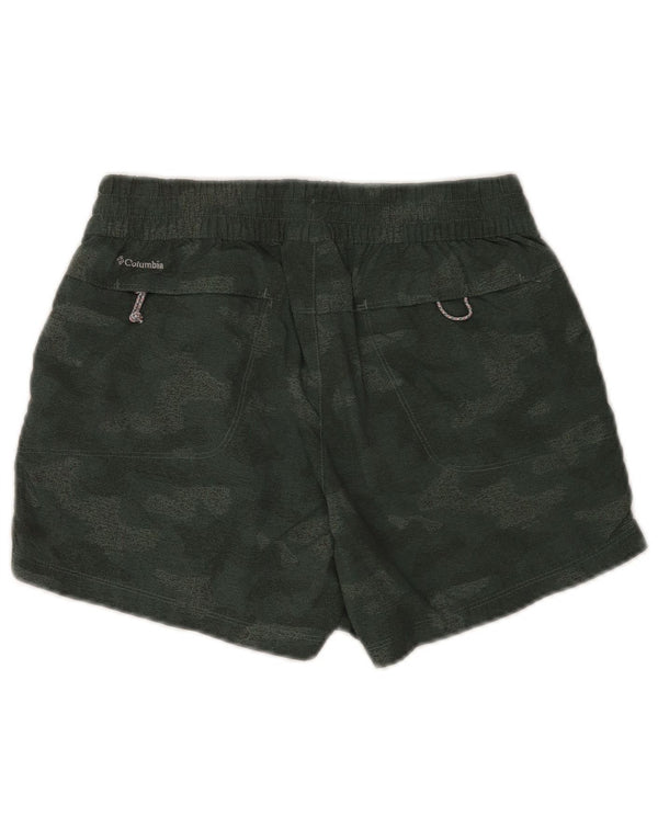 Columbia Damen Sportshorts US 4 Small Grün Camouflage Nylon