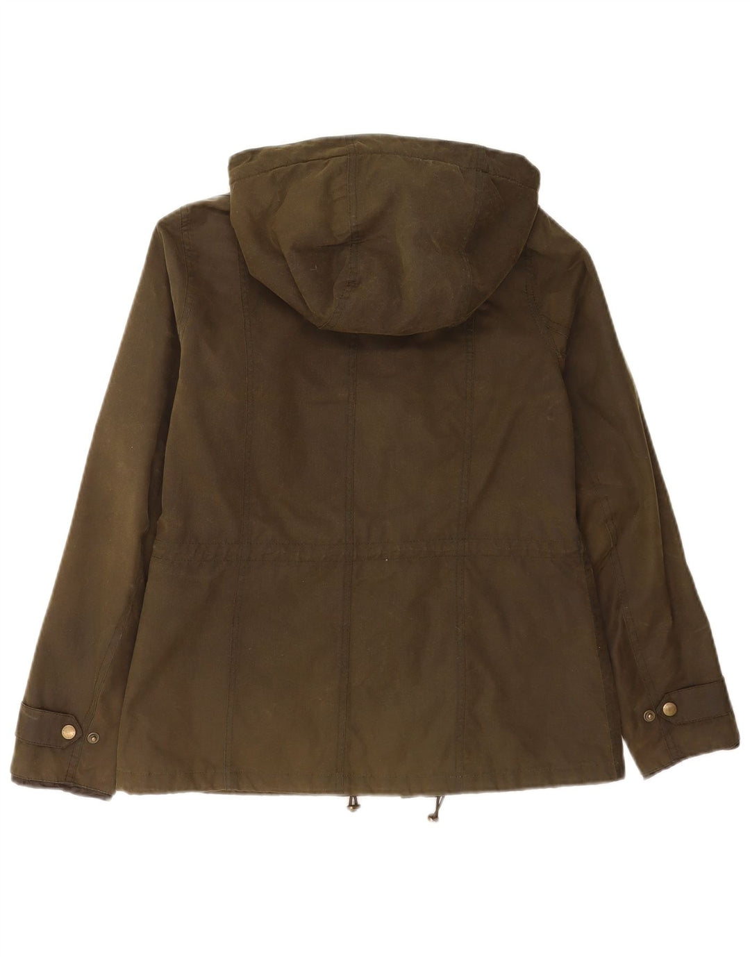 Barbour Damen-Jacke aus gewachster Baumwolle mit Kapuze, UK 12, mittleres Khaki