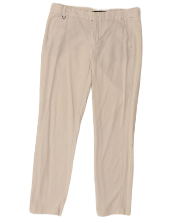 Zara Damen Slim Chino Hose EU 36 XS W26 L27 Weiß