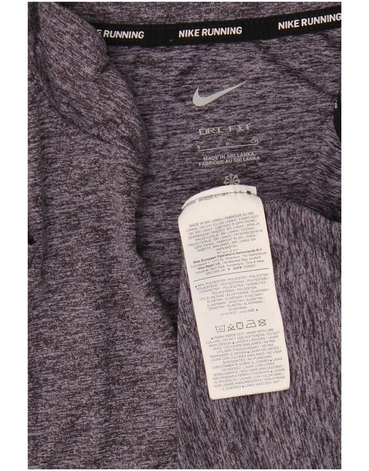 Nike Dri Fit Pullover-Trainingsanzugoberteil für Damen, UK 10, Größe S, grau gefleckt