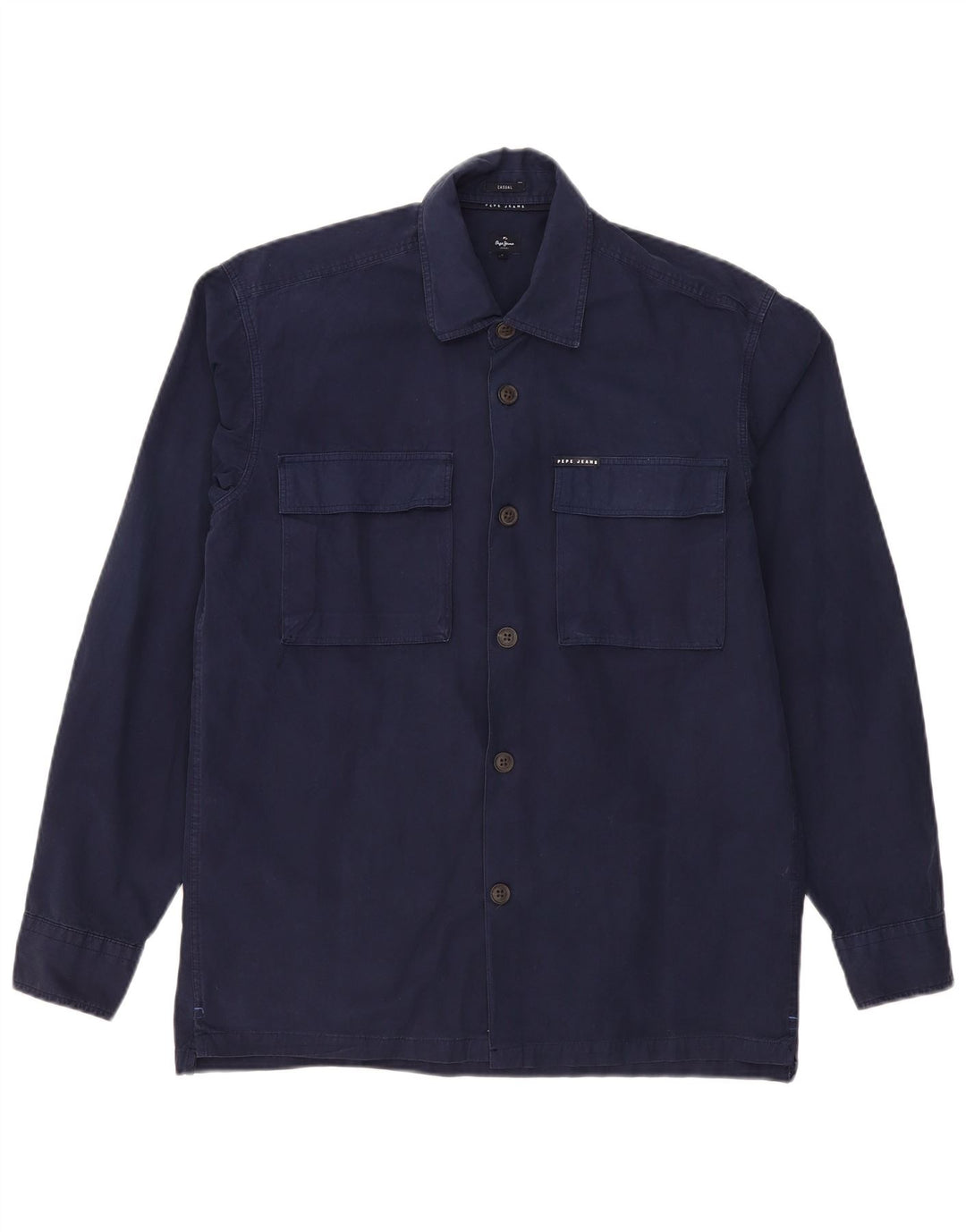 PEPE JEANS Herren-Grafikhemd, klein, marineblau, Baumwolle
