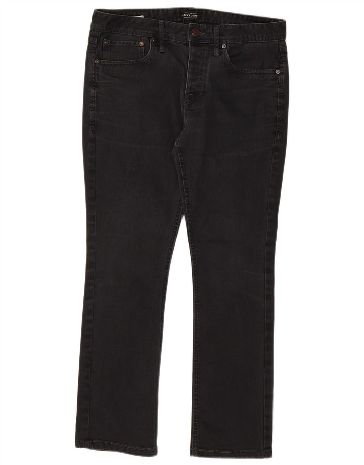 JACK & JONES Womens Slim Jeans W34 L28 Black Cotton