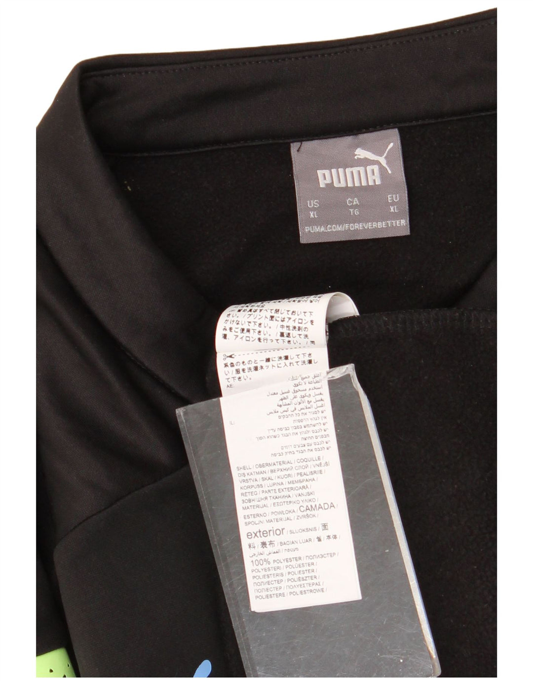 Puma Herren Manchester City Pullover-Trainingsanzug-Oberteil XL, Schwarz, Farbblock