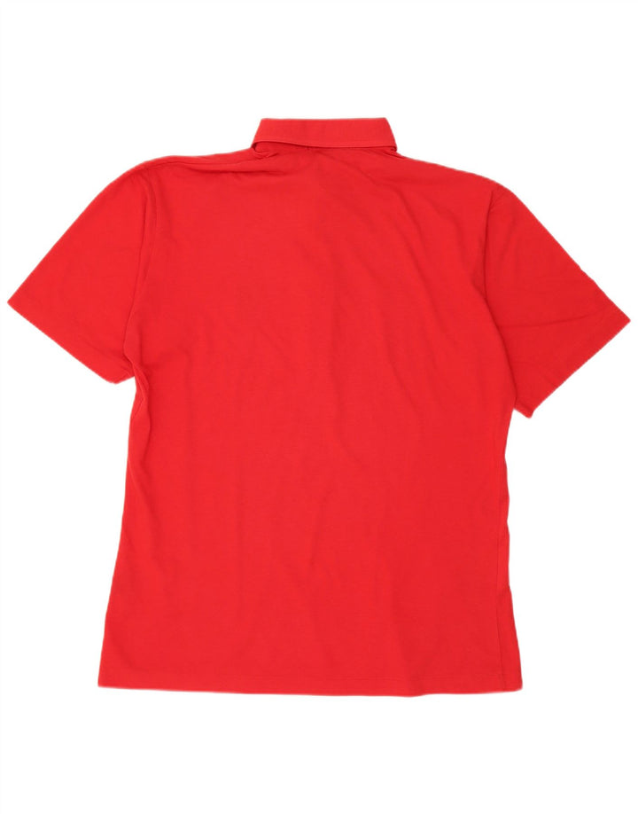 Vintage Herren Poloshirt Große rote Baumwolle