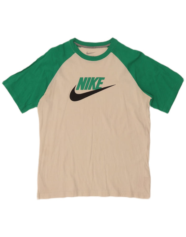 Nike Jungen T-Shirt mit Grafik, 13–14 Jahre, XL, Weiß, Farbblock