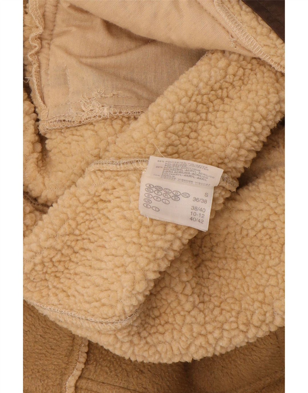 RODEO Damen Fleecejacke UK 10 Small Beige Polyester