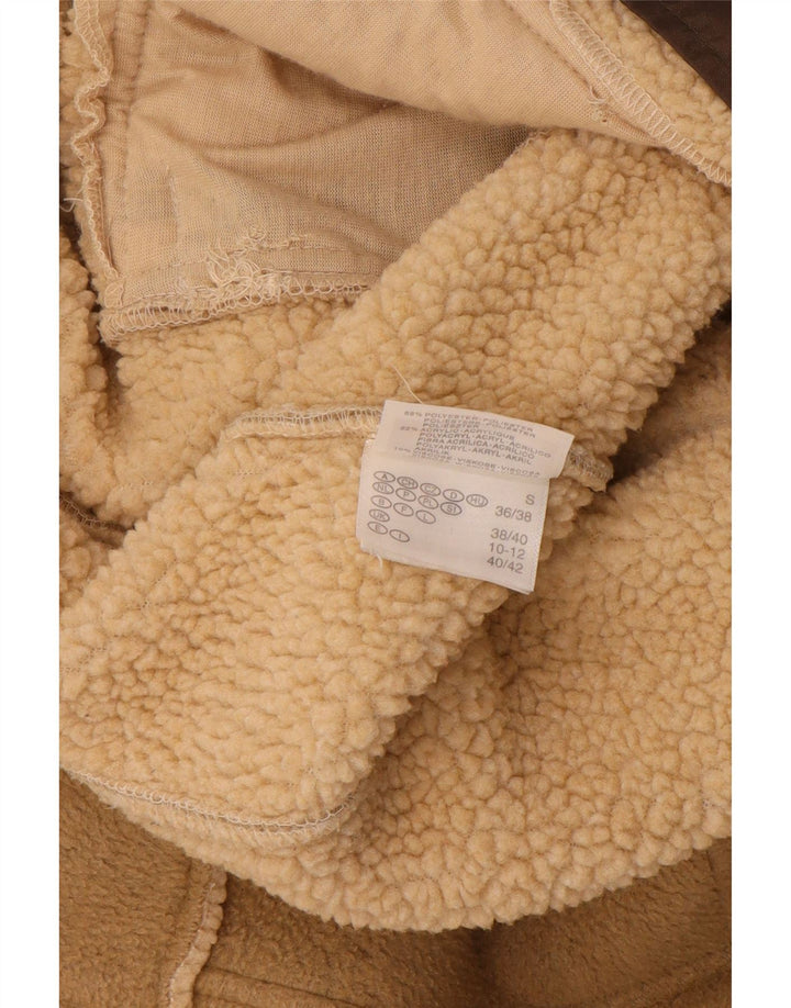 RODEO Damen Fleecejacke UK 10 Small Beige Polyester