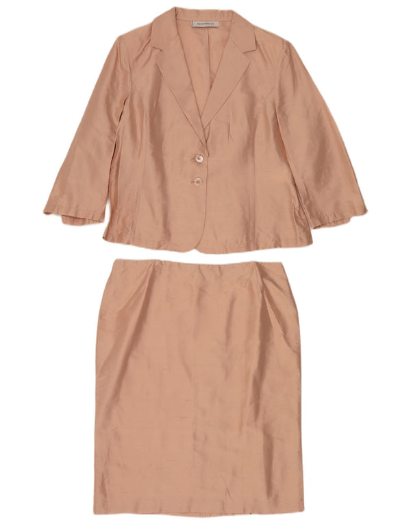 Momenti Damen-Rock-Set mit 2 Knöpfen und 3/4-Ärmeln, Größe 48/50, XL W32, Rosa
