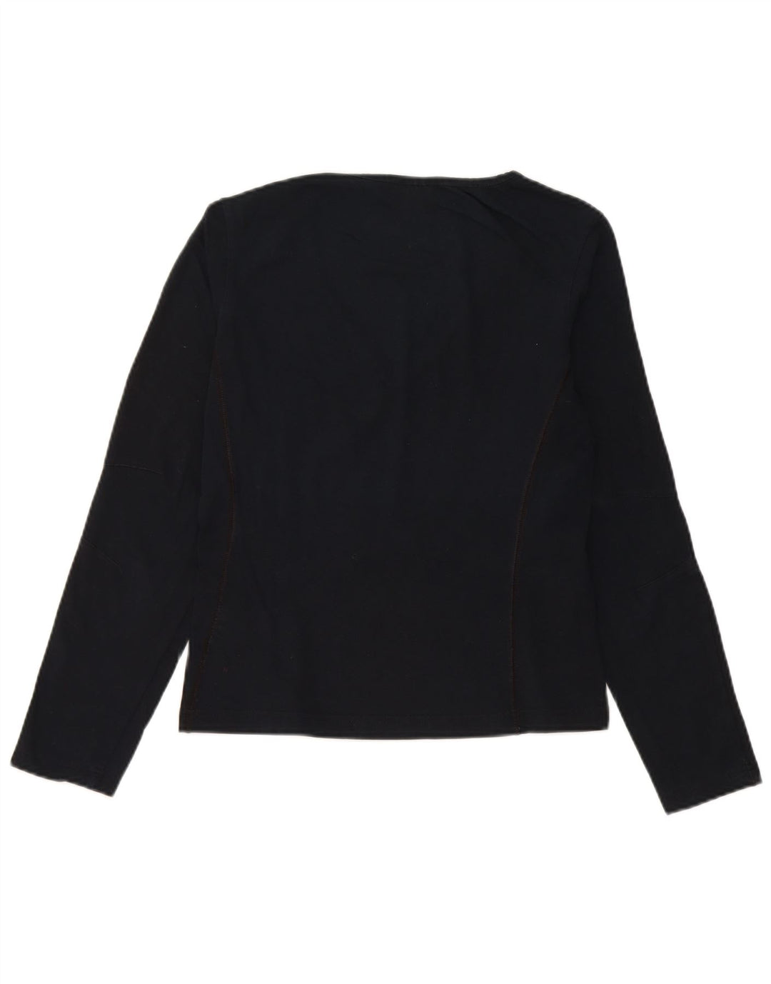 Champion Damen Top Langarm UK 14 Large Marineblau Baumwolle