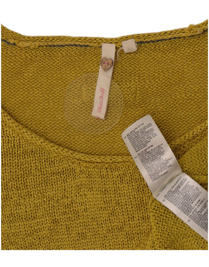 White Stuff Damen-Pullover mit 3/4-Ärmeln und U-Boot-Ausschnitt, Gr. 14, Mittelgrün