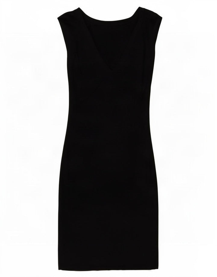 Zara Damen Figurbetontes Kleid UK 12 Medium Schwarz