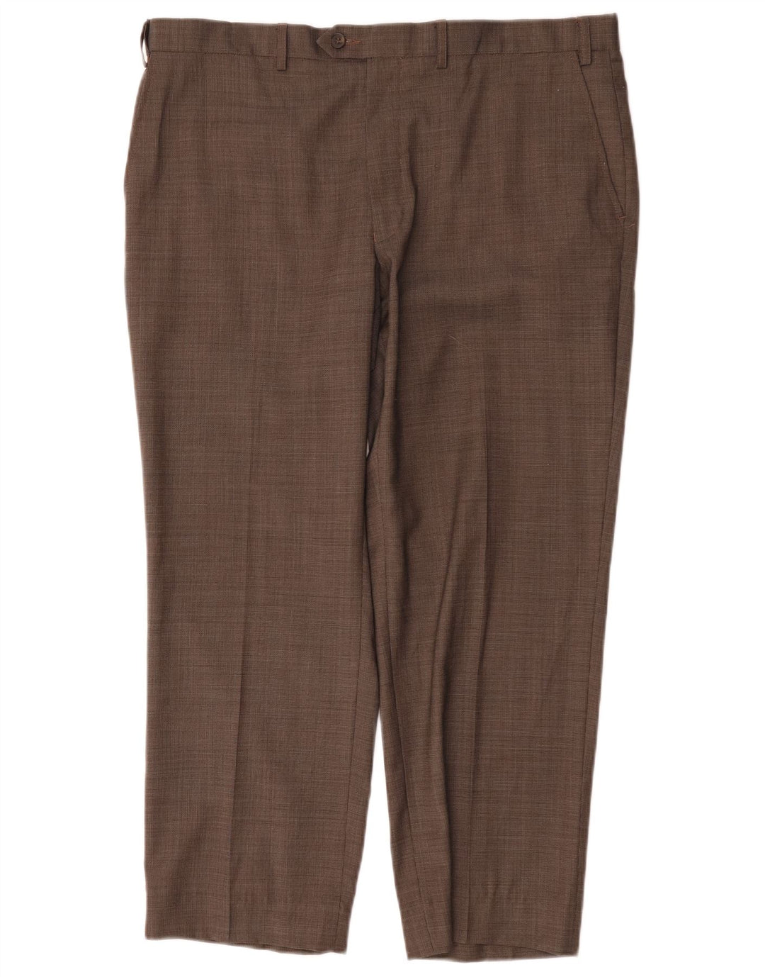 Gerade Herren-Anzughose von Marks & Spencer, W38, L29, braune Wolle