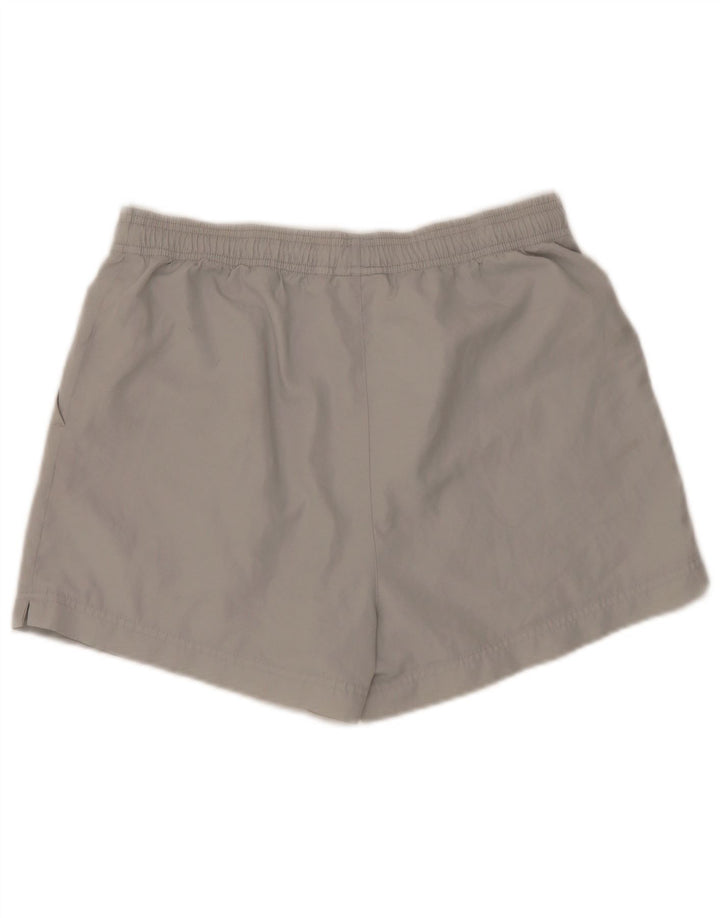Adidas Damen Sportshorts UK 12 Mittelgraues Polyester