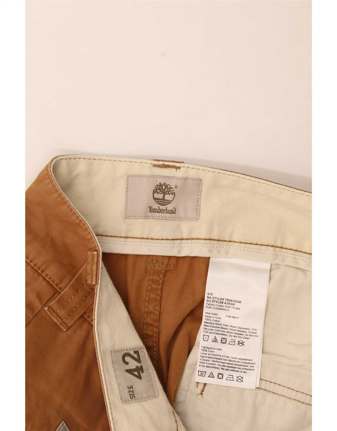 Timberland Herren Cargo Shorts W42 2XL Braune Baumwolle