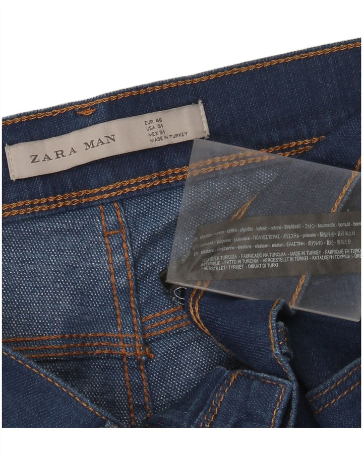 Zara Herren Slim Jeans EU 40 Medium W31 L31 Marineblau Baumwolle