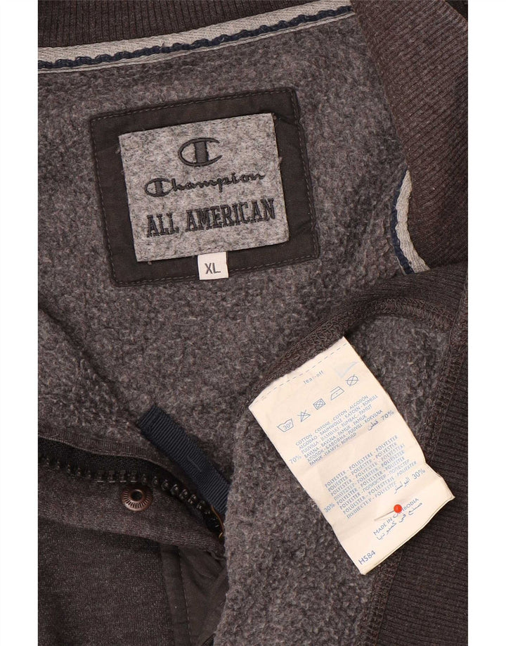 Champion Herren-Sweatshirt mit 1/4-Reißverschluss, XL, graue Baumwolle