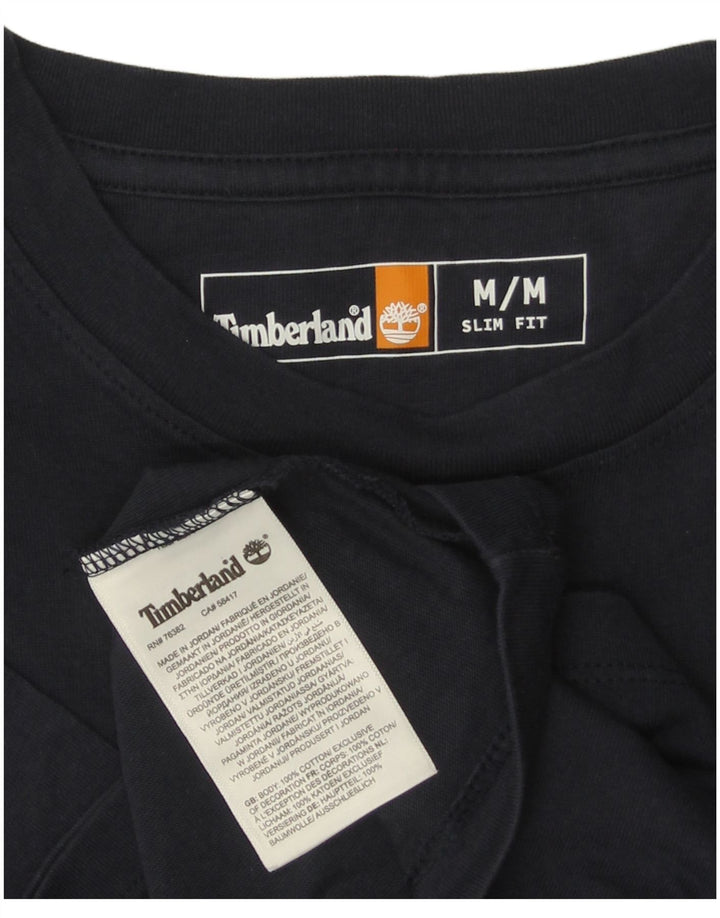 TIMBERLAND Slim Fit T-Shirt-Oberteil für Herren aus mittelblauer Baumwolle