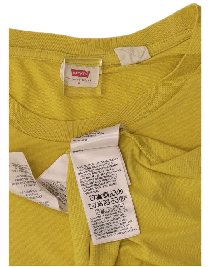 LEVI'S Herren T-Shirt Top Small Gelb Baumwolle