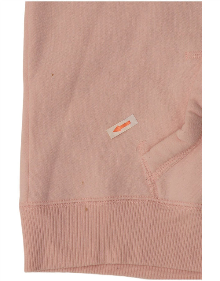 HOLLISTER Damen-Kapuzenpullover mit Grafik, UK 14, mittelrosa, Baumwolle