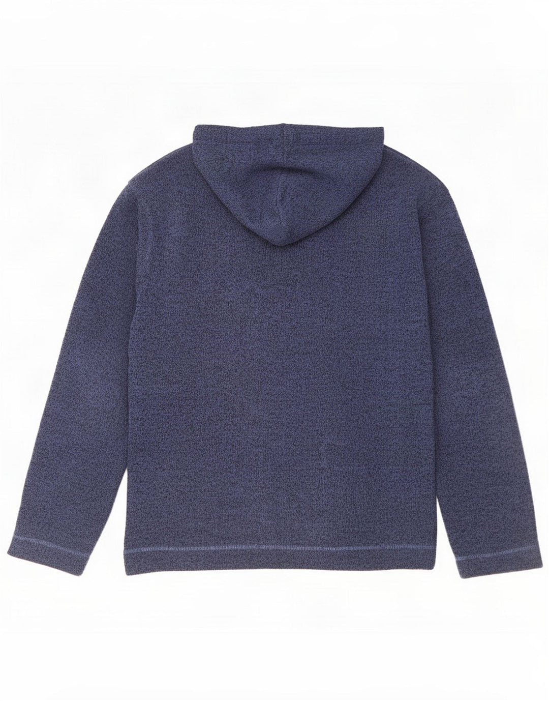 Weird Fish Herren-Kapuzenpullover mit Knopfkragen, groß, blau meliert, Polyester