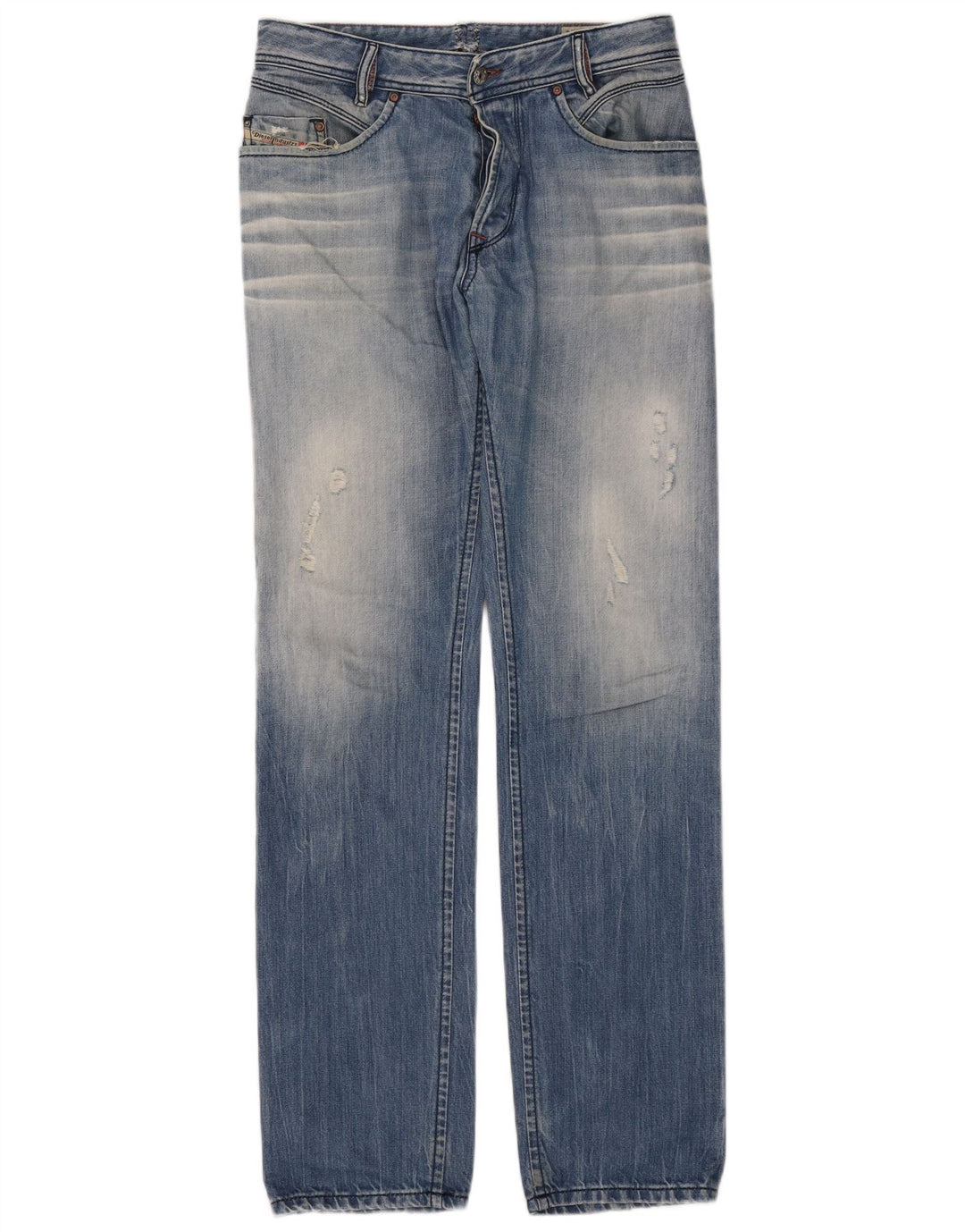 Diesel Herren Iakop Distressed Slim Jeans W33 L34 Blaue Baumwolle