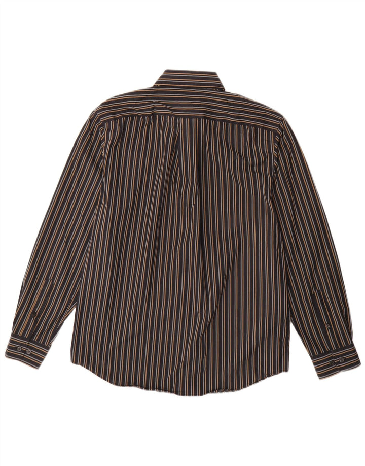 EDDIE BAUER Herrenhemd Kleine marineblaue Nadelstreifen-Baumwolle