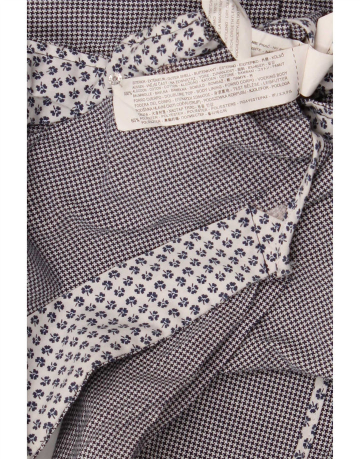 Zara Herren-Blazer mit 2 Knöpfen, Gr. 40, groß, graue Baumwolle mit Hahnentrittmuster
