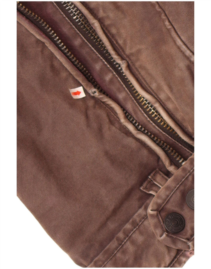 Superdry Herren-Utility-Jacke UK 40 Large aus brauner Baumwolle